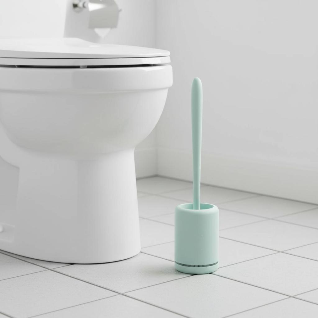 Silicone Toilet Brush Nordic Design Soft Bristle Toilet Brush Bathroom Cleaning Water-Resistant Effortless To Clean