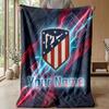 Custom Text Flannel Throw Blanket, Lightweight Cozy Bed Sofa BlanketAtletico Madrid
