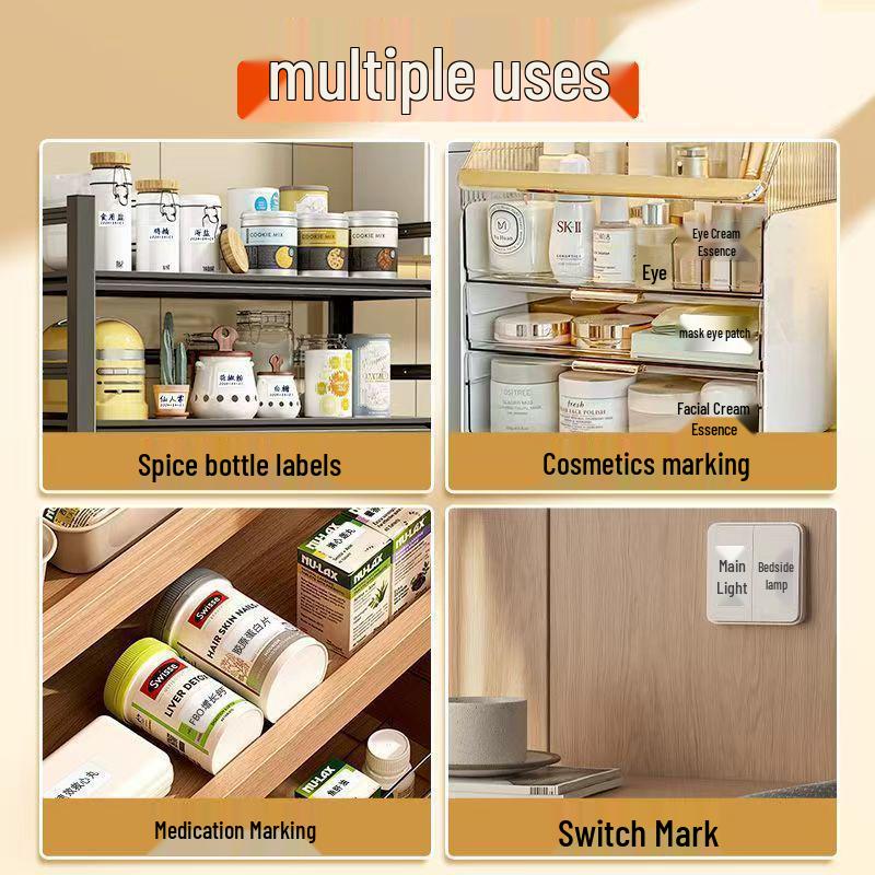 Wasserfest, Ölfest Beschreibbar Reißbar Etikettenaufkleber - Rückstandslos, Selbstklebend, Rückstandsfrei.