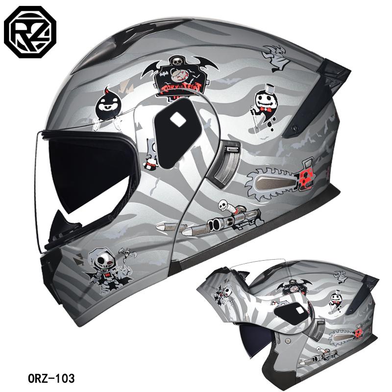's Latest High-quality Motorcycle Modular Flip Helmet ABS Material Dual Lens Full Helmet DOT Batch