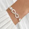 Infinity Symbol Cubic Zirconia Bracelet Sparkling Bangle Gift for Her Valentine‘s Day Jewelry