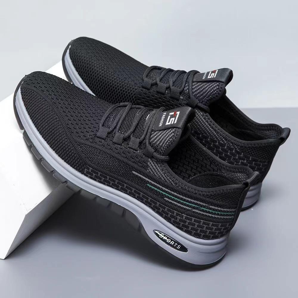 Summer New Men's Breathable Versatile Flying Woven Casual Shoes Non-slip and Wear-resistant Korean Version of Trendy Men's Shoes
