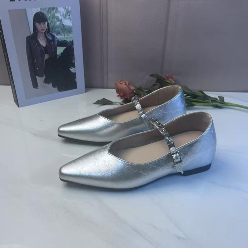 

Fashion 2025 Fashion Ladies Shoes Shallow Women s High Heels New Metal Decoration Daily Best Seller Pointed Toe Heels Womenzapatos Mujer 35 серебряный
