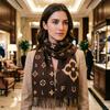 Herbst- und Wintermode Lesebrillenmuster Schal neue Wolle verlängert Fransen Schal Schal High-End-Schal für draußen