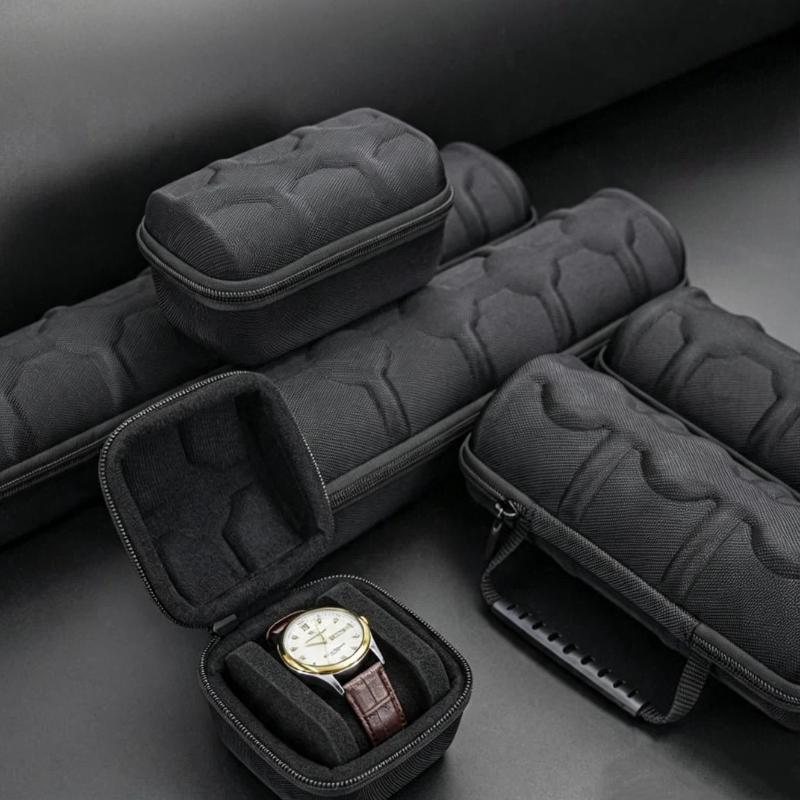 Watch Box Portable Watch Travel Case Storage Organizer Watch Display Holder For Wristwatches & Smart Watches Gift For Men Women
