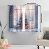 2pcs 2D flat printing Merry Christmas Window Drapes Christmas trees and gifts Polyester Without Electricity Birthday Party for