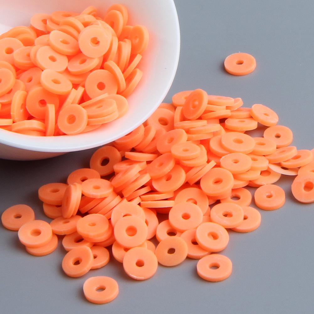 10g DIY Solid Color Polymer Clay Beads for Bracelets & Necklaces - Handmade Spacer Beads