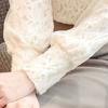 Women Tops Long Sleeve Lace Spliced Slim Fit Half High Collar Pullover Tops