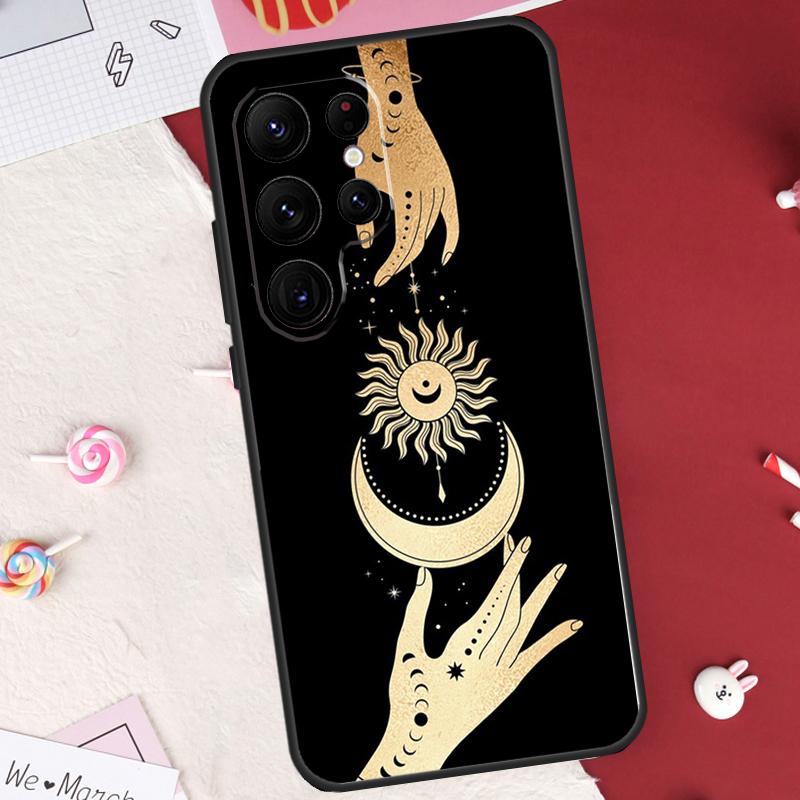 SUN AND MOON Mystic Zodiac Case For Samsung Galaxy S21 S22 S23 S24 S25 S26 Ultra S10 S25 Plus S25 FE S20 FE Cover Shell