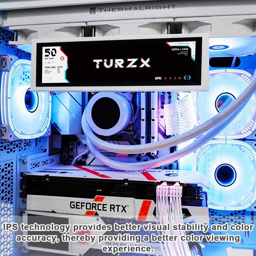 8.8 Inch IPS Type-C Secondary Screen Case CPU GPU RAM Computer Monitor AIDA6 Free Smart USB Chassis Display 1920*480 for PC Case