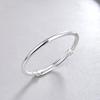 S999 Sterling Silver Bracelet Smooth Full Silver Bracelet Simple and Versatile Engraved Push Pull Open Bracelet Bright Face Handpiece