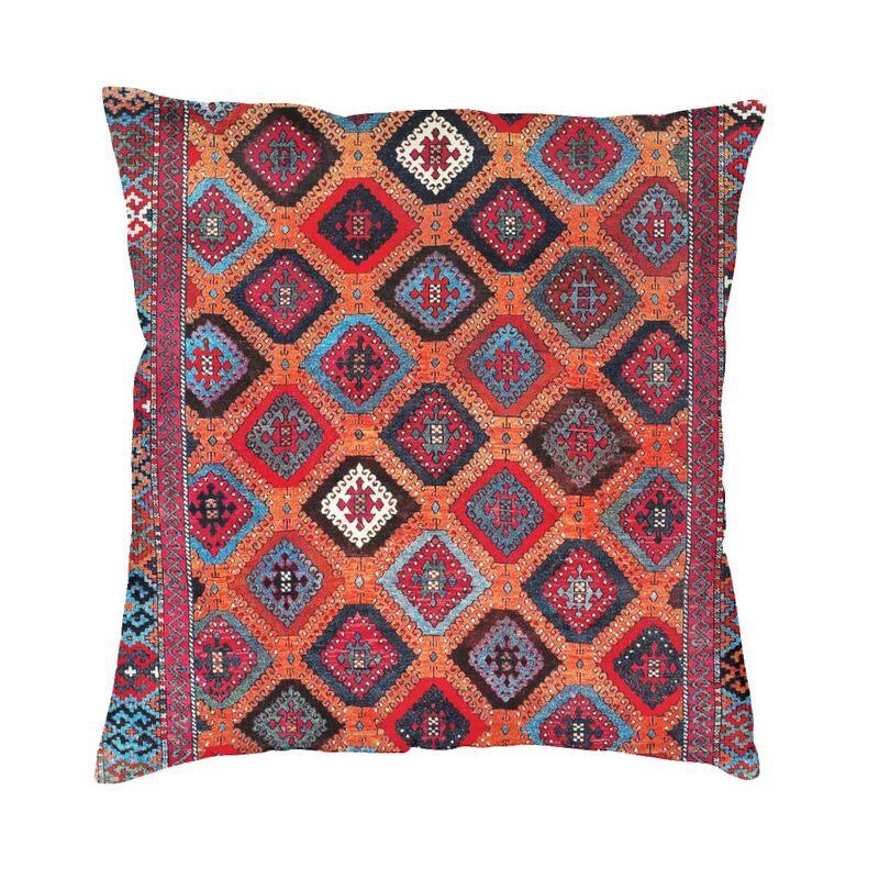 Aksaray Antique Turkish Kilim Square Pillow Cover Decoration Boho Bohemian Ethnic Persian Tribal Cushion Cover Throw Pillow