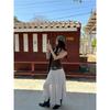 Hand-sewn Beaded Ruched Halter Tie High-stretch Tube Top