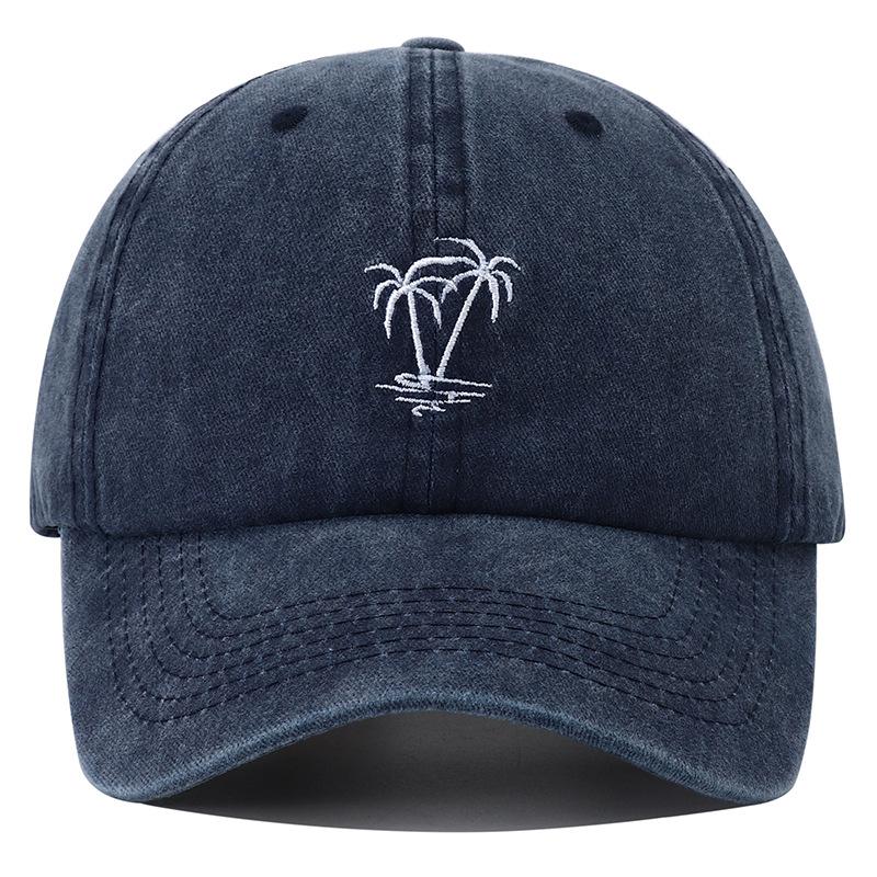 Snpack Black Vintage Hat Baseball Cotton Women Cap Stitched Stitching Embroidered Tree Coconut Designer New Brand Latest Fresh Hats For Men