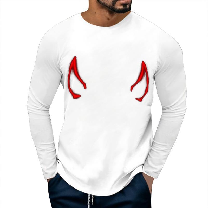 Halloween 3D Digital Printed Men's Casual Base Shirt PLUS SIZE T-Shirts (men’s)