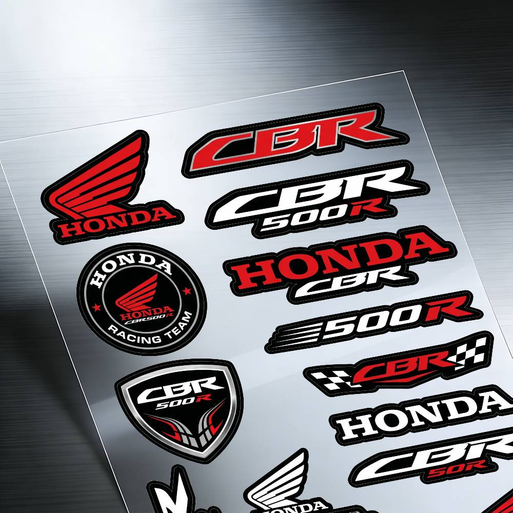FOR HONDA CBR500R Reflective Motorcycle Stickers, 3M Safety Warning At Night In the Dark Scooter Helmets XL0 Wsvj7