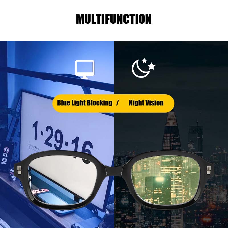 Night Vision Glasses for Driving with Box Anti-Glare Goggle Shades Men Women Foldable Aquare Anit Blue Light Computer Glasses