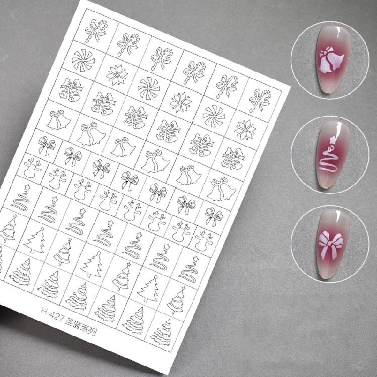 Innovative Nail Stickers Nail Stencils Decals For Personalizing Looks Quick Setups Vibranted Colors Safe For Daily Use