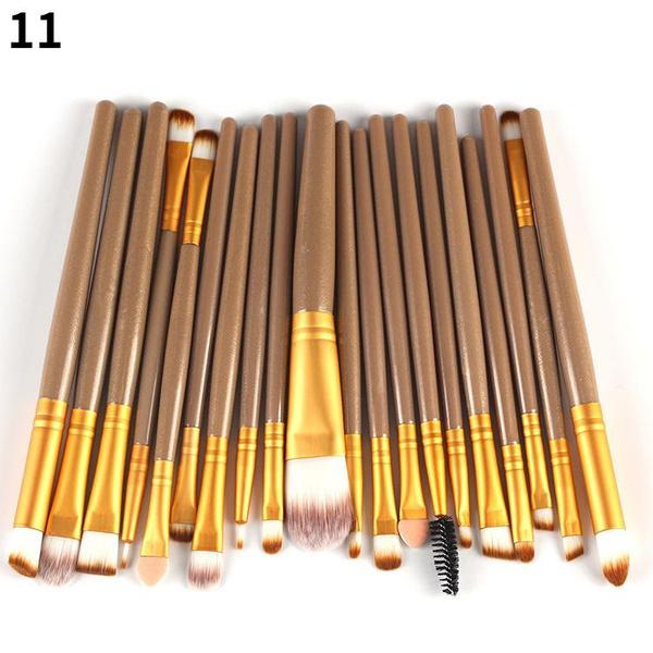 

20 шт./компл. набор кистей для макияжа, косметические тени для век, основа для румян, подводка для глаз, кисть для растушевки губ, инструменты для макияжа