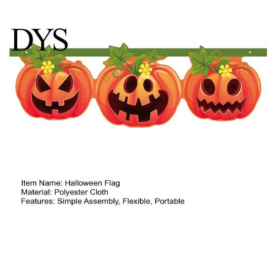 Store Event Decorations Halloween Pumpkin Banner ,Spooky Hanging Garland, Happy Festive Flag Party Decoration for Porch Fence, Photo Setting Backdrop