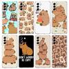 Funny Cartoon Capybara Phone Case For Samsung Galaxy S25 S23 S24 S22 Ultra Plus Transparent Cover For Galaxy S24+ S23+ S25+ S22+