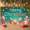 Merry Christmas Banner Colorful Santa Claus Reindeer Christmas Theme Party Decor Backdrop Xmas New Year Photography Background
