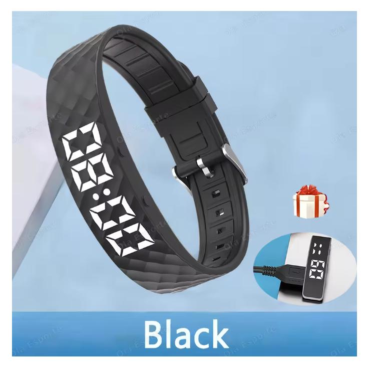 

2026 New LED Digital Smart Bracelet Monitor Vibration Alarm Wristband Smart Bracelet Waterproof Smartband for Student Smart Band