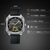 RORIOS Men's Mechanical Automatic Watch – Black, Luminous, Water-Resistant