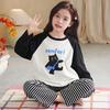 2026 Girls’ & Women's Spring Cartoon Pajama Set - Round Neck, Long Sleeve, Cute Homewear