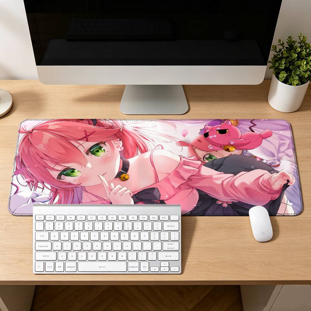 Hololive Sakura Miko Game Anime Mouse Pad Rubber Thicken Overlock Gaming Table Mat Office Computer Keyboard Pad PC Mousepad
