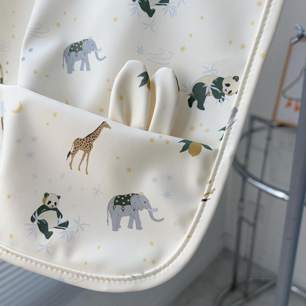 Wodoodporne śliniaki dla niemowląt klasy A - PU odporne na plamy z dużą kieszenią dla chłopców i dziewczynek