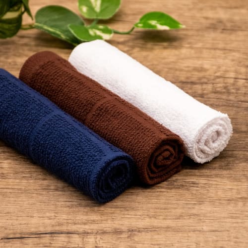 19-inch Brown Hand Towels, 50 Count, 100% Cotton, Thin and Easy To Wring Out, Quick To Dry. A Versatile, Versatile Size for Kitchen Towels, Dish Towel