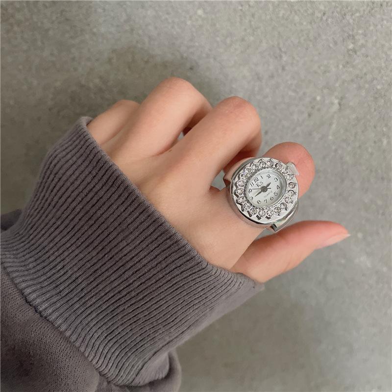 Korean Style Retro Hipster Watch Ring - Trendy Men's Hand Jewelry Accessory