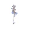 Flat-Bottom Tassel Chain Nail Art with Copper-Inlaid Zircon