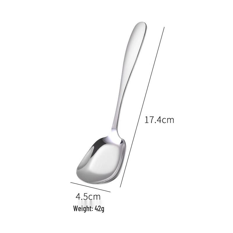 Hansheng 304 Stainless Steel Thickened Square Head Spoons