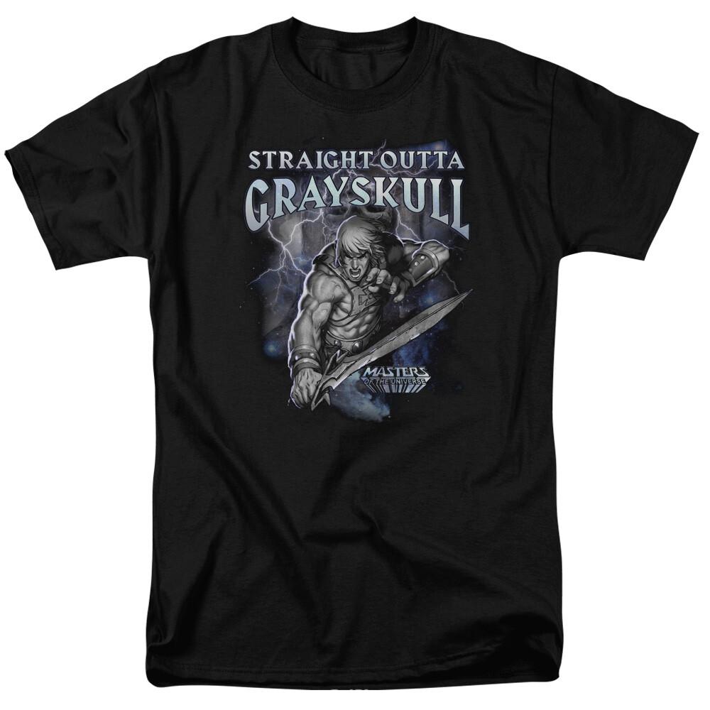 26 Masters of the Universe Straight Outta Grayskull T Shirt Mens Licensed Black Unisex T-Shirt XXXL