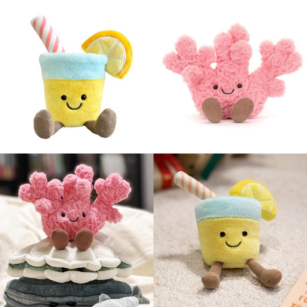 Coconut Tree Juice Coral Shaped Plush Toy Soft Material Romantic Gift Decoration