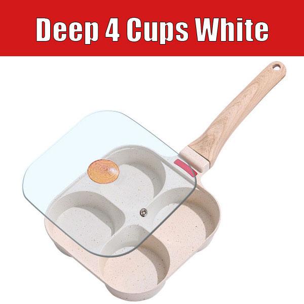 3/4 Cups Egg Frying Pan with Lid Nonstick Omelet Pancake Pan Fried Egg Pans Breakfast Grill Skillet Hamburger Steak Cooker Pan