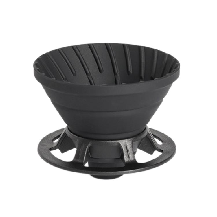 

Silicone Campings Coffee Drippers Foldable Coffee Filter for Cake Cup Filter Paper чорний