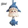 Holiday Party Favors Halloween Crochet Ghost Hanging Decoration Handmade Ornament for Car Cartoon Pendant Rearview Mirror Knit Yarn Decor