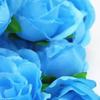 50 STÜCKE Simulation Rosenkopf Dekorativ Wiederverwendbar Seide Künstliche Rose Blume für Hochzeitsfeier Blau
