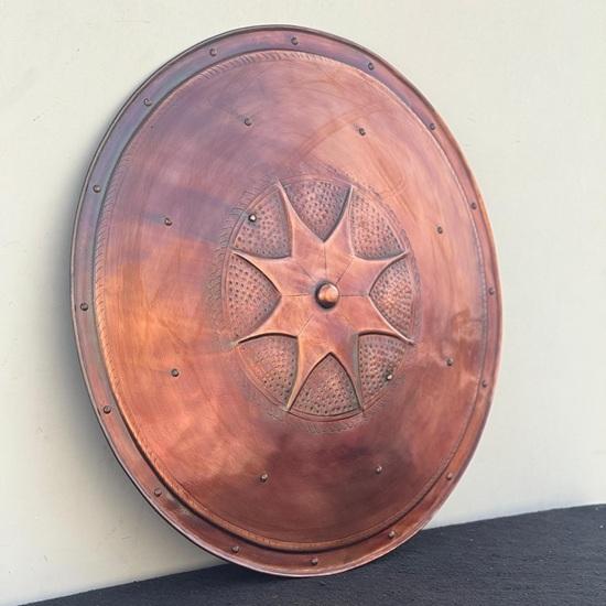 Medieval Knight Kingdom Of Heaven Round Shield Larp Cosplay Display Shield Halloween Costume