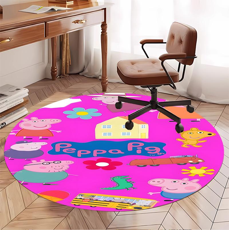 Cartoon Animation Pattern Round Rug, Indoor/Outdoor Mat, for Picnic, Gameroom, Bedroom, Office, Living Room, Home Decor Carpet, Birthday Gift