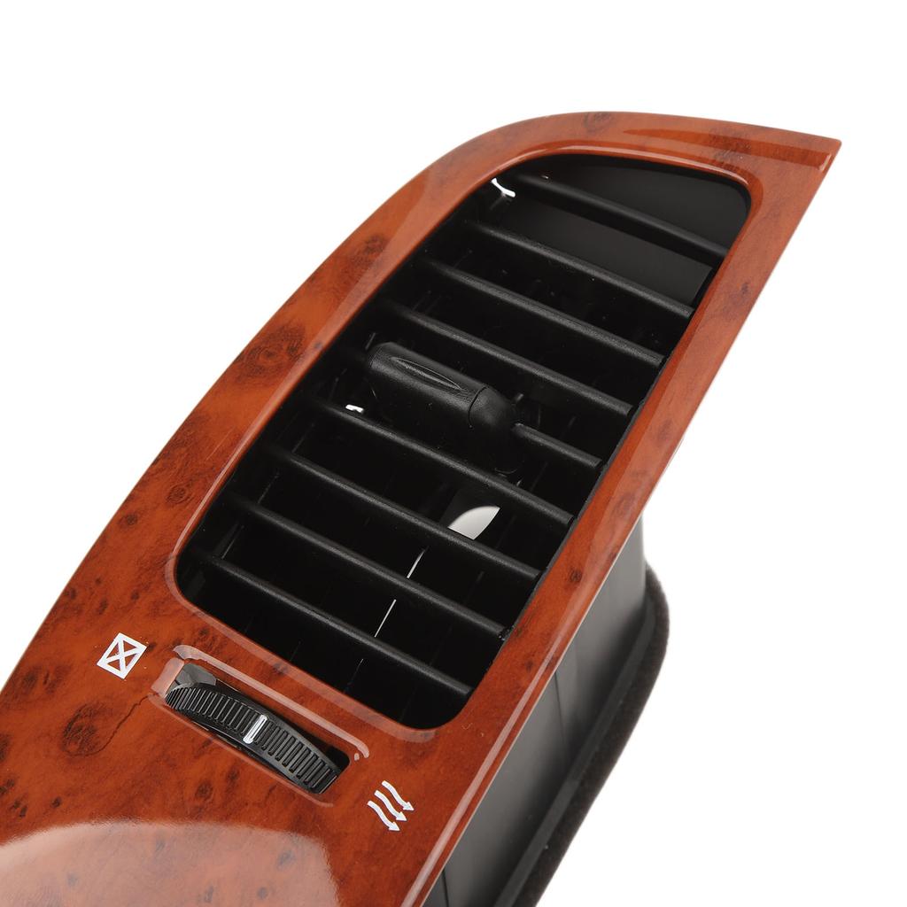 Car Dashboard Air Vent Wooden Grain Dash Left Right Air Outlet Kit with Frame Panel for Land Cruiser FJ100 1998‑2007