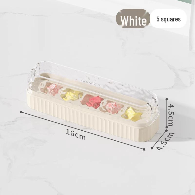 Mini Ice Cube Tray with Lid - Small Press Mold for Household Refrigerator Ice Storage