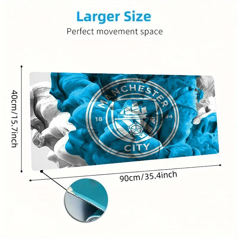Manchester City Football Club2 Print Cushion Non-slip Laptop Tablet Big Mousepad XXL Mat Mini PC Playmat With Lock edge