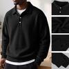 Men's Casual Long Sleeve Knit Shirt Color for Athletic Wear