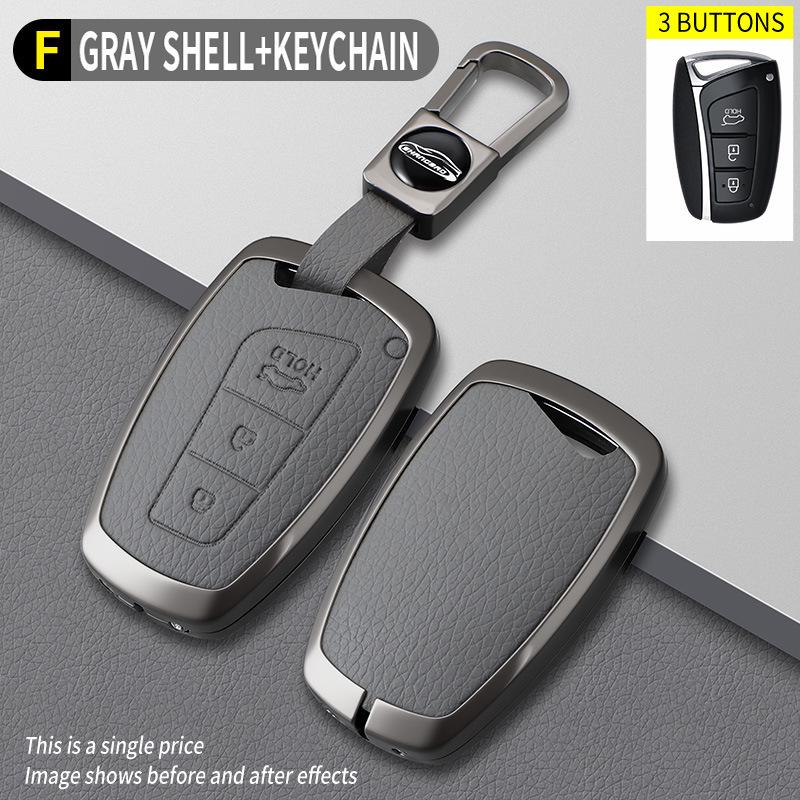 Genesis G70/G80/G90 & GV60/70/80 Metal Leather Key Case