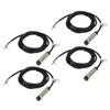 4 Sets Proximity Sensor 3 Wire NPN NC Contact Inductive Proximity Switch 4mm Detection Distance