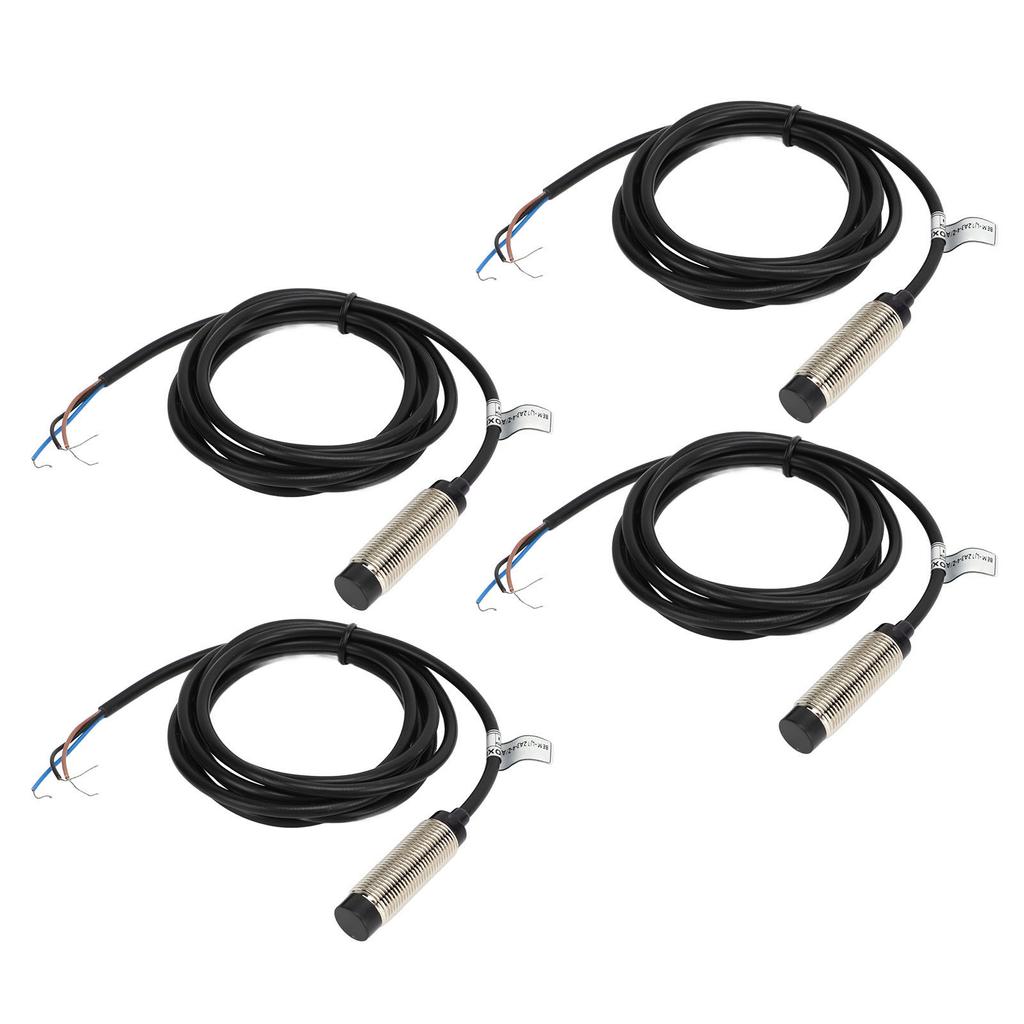4 Sets Proximity Sensor 3 Wire NPN NC Contact Inductive Proximity Switch 4mm Detection Distance